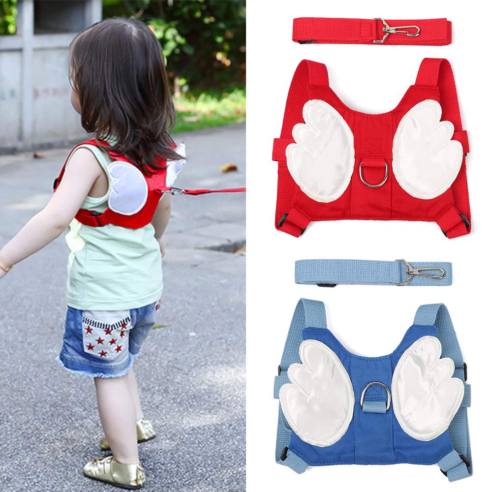 SNOWIE SOFT Baby Safety Walking Harness, Child Toddler Anti-Lost Belt Harness Reins with Leash Kids Assistant Strap Angel Wings Travel Haress for 1-3 Years Boys and Girls (Blue) SNOWIE SOFT Baby Safety Walking Harness, Child Toddler Anti-Lost Belt Harness Reins with Leash Kids Assistant Strap Angel Wings Travel Haress for 1-3 Years Boys and Girls (Blue)